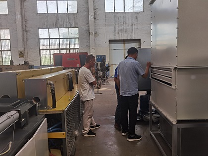 客戶來廠考察訂購中頻加熱爐